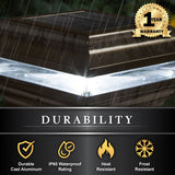 Classy Caps 4-in x 4-in 15-Lumen 1-Watt Bronze Solar LED Outdoor Post Cap Light (4100 K)