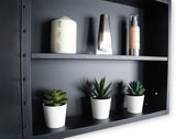 WELLFOR AO 20-in x 28-in Surface/Recessed Mount Black Mirrored Medicine Cabinet