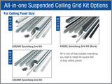 Armstrong Ceilings QuickHang 2-ft x 2-ft White 64-sq ft Ceiling Grid Kit, Prelude 15/16-in