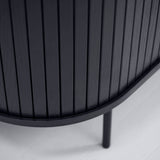 Contemporary/Modern Black Oak Wood Oak Sideboard
