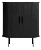 Contemporary/Modern Black Oak Wood Oak China Cabinet