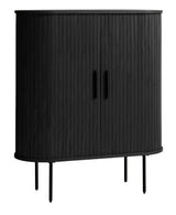 Contemporary/Modern Black Oak Wood Oak China Cabinet