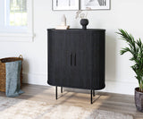 Contemporary/Modern Black Oak Wood Oak China Cabinet