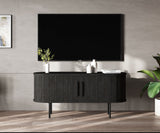 Black Oak Contemporary/Modern Wood Media Cabinet
