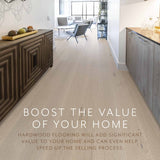 Element Flooring Irving Park Dewdrop European White Oak 8-33/50-in W x 9/16-in T x Varying Length Wirebrushed Water Resistant Engineered Hardwood Flooring (31.25-sq ft / Carton)