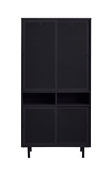 Contemporary/Modern Black Metal China Cabinet
