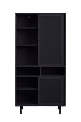 Contemporary/Modern Black Metal China Cabinet