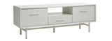 Greige Contemporary/Modern Mdf Media Cabinet