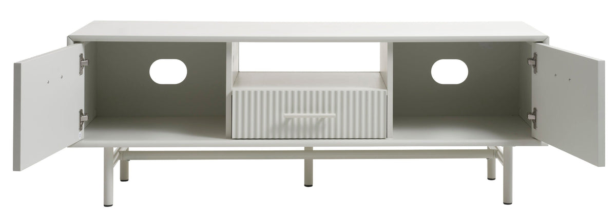 Greige Contemporary/Modern Mdf Media Cabinet