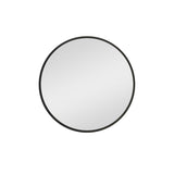 WELLFOR AO 24-in x 24-in Surface Mount Black Mirrored Round Medicine Cabinet