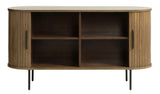 Contemporary/Modern Smoked Oak Wood Oak Sideboard