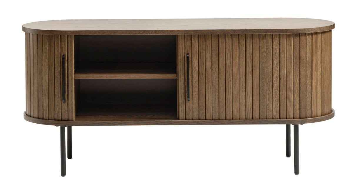 Smoked Oak Contemporary/Modern Wood Media Cabinet