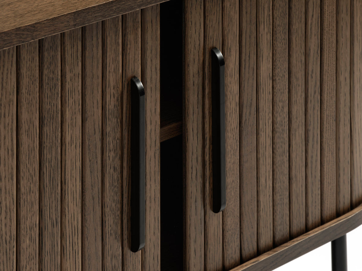 Smoked Oak Contemporary/Modern Wood Media Cabinet