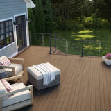 Deckorators Contemporary Cable 2.5-in x 2.5-in x 4-ft Aluminum Deck Middle Stair Post