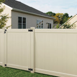 Outdoor Essentials Lakewood 6-ft H x 8-ft W Tan Privacy Vinyl Flat-top Fence Panel (Unassembled)