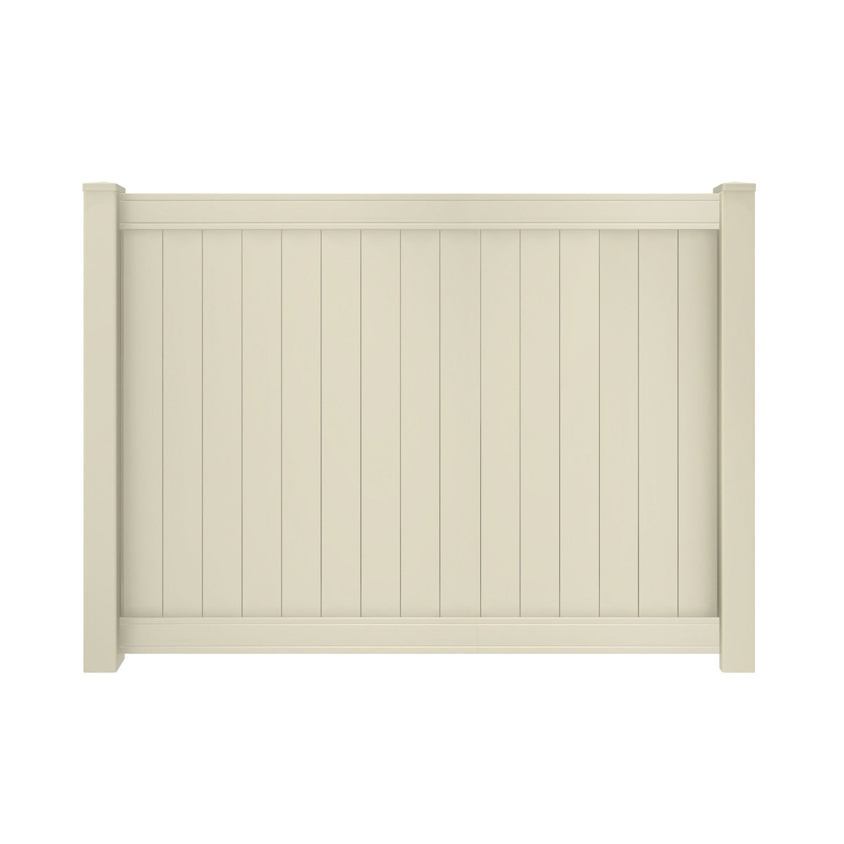 Outdoor Essentials Lakewood 6-ft H x 8-ft W Tan Privacy Vinyl Flat-top Fence Panel (Unassembled)