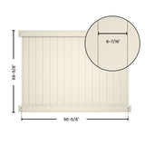 Outdoor Essentials Lakewood 6-ft H x 8-ft W Tan Privacy Vinyl Flat-top Fence Panel (Unassembled)