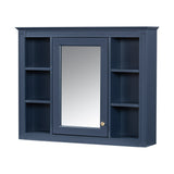 AAZJ CMR 35-in x 27.5-in Surface Mount Navy Blue Mirrored Medicine Cabinet