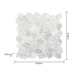 Satori Shoreside Bianco 12-in x 12-in Honed Natural Stone Look Mosaic Floor and Wall Tile (1-sq. ft/ Piece)