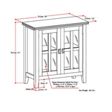 Simpli Home Artisan White Transitional Wood Media Cabinet