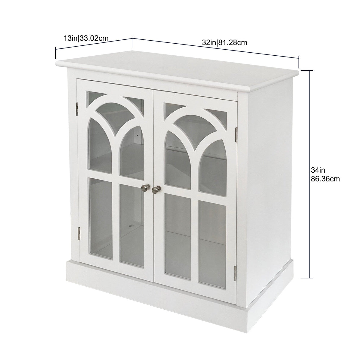 allen + roth 32-in W x 34-in H Wood Composite White Freestanding Utility Storage Cabinet