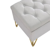 GZMR Modern Beige Storage Bench with Storage 38-in x 17-in