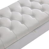 GZMR Modern Beige Storage Bench with Storage 38-in x 17-in