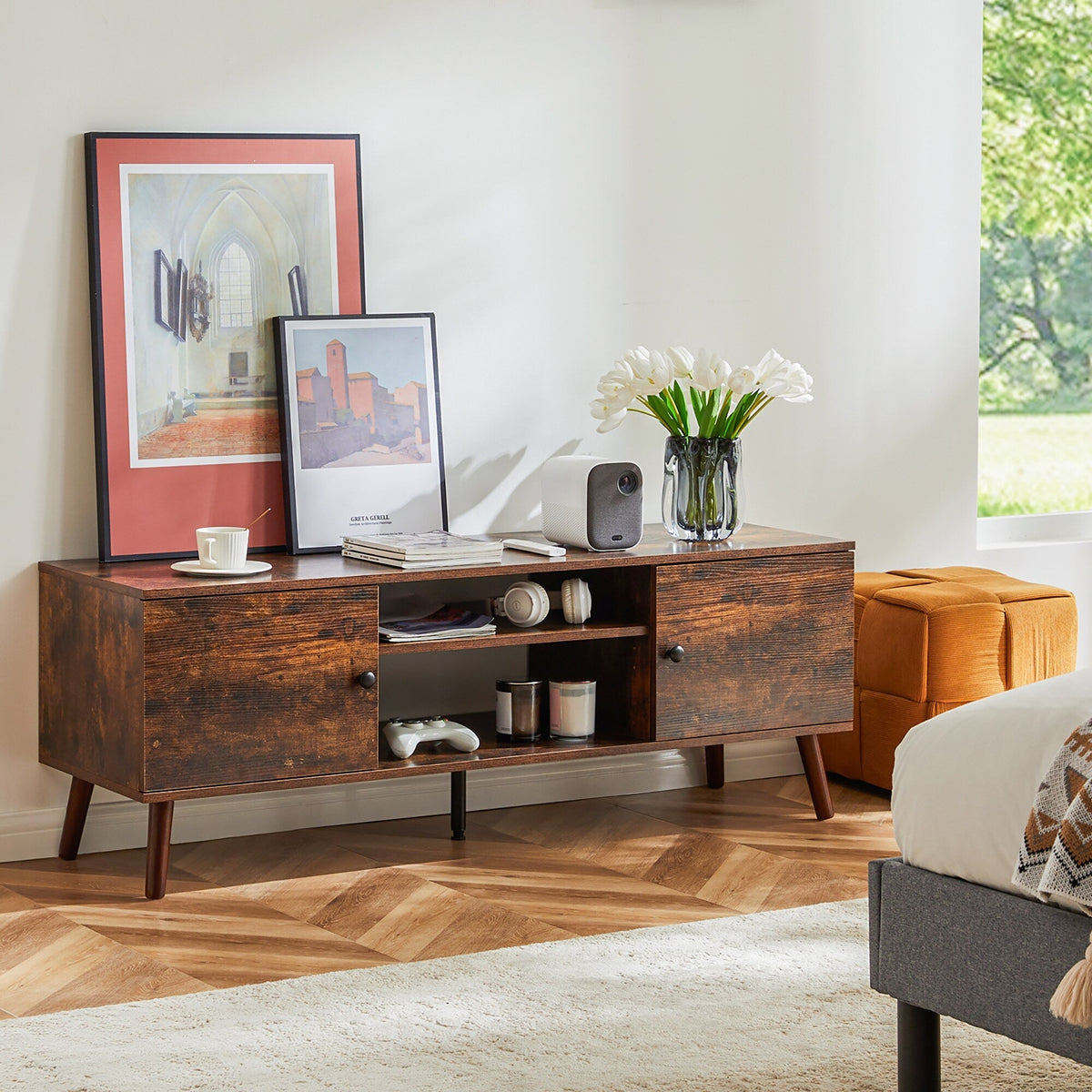 Sumyeg Modern/Contemporary Brown Tv Cabinet (Accommodates TVs up to 60-in)