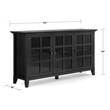 Simpli Home Acadian Black Transitional Wood Media Cabinet