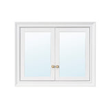 WELLFOR GRACE Solid Wood 40-in x 32-in Recessed Mount White Mirrored Soft Close Medicine Cabinet