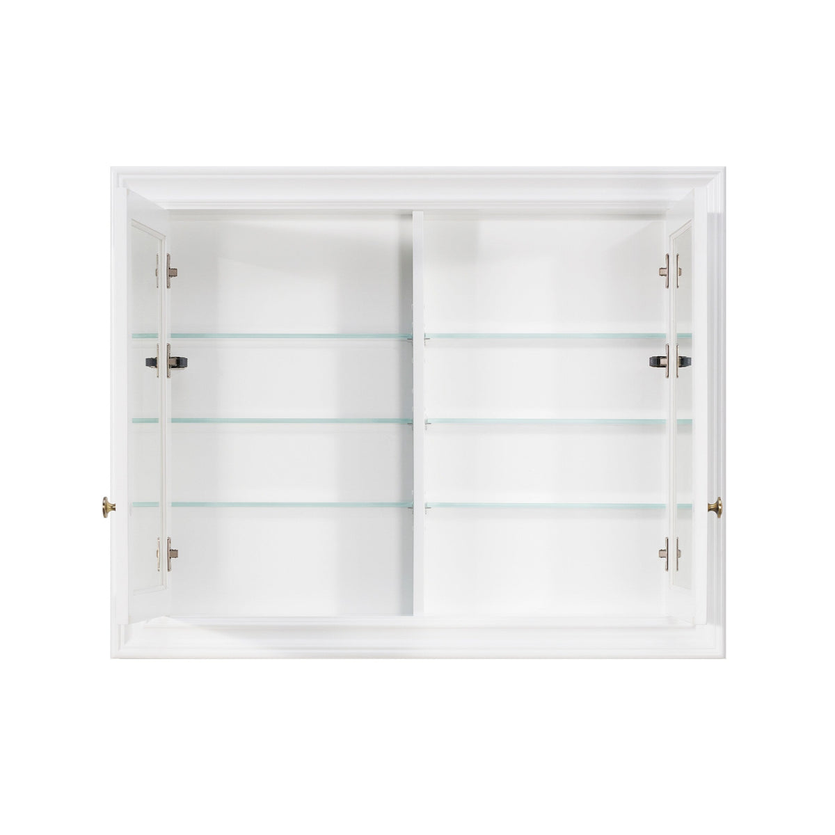 WELLFOR GRACE Solid Wood 40-in x 32-in Recessed Mount White Mirrored Soft Close Medicine Cabinet