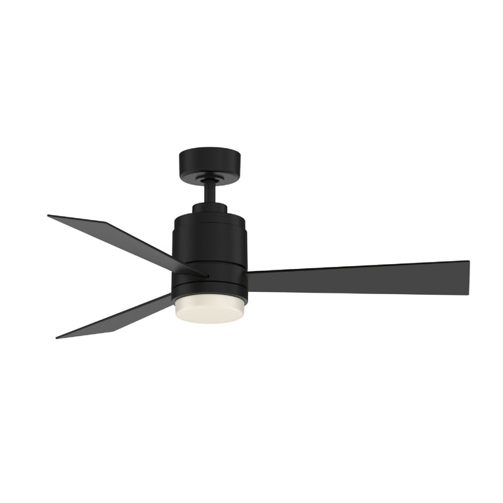 Fanimation Studio Collection All-Weather Pylon 48-in Matte Black LED Indoor/Outdoor Ceiling Fan with Remote (3-Blade)