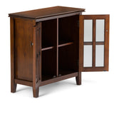 Simpli Home Artisan Russet Brown Transitional Wood Media Cabinet