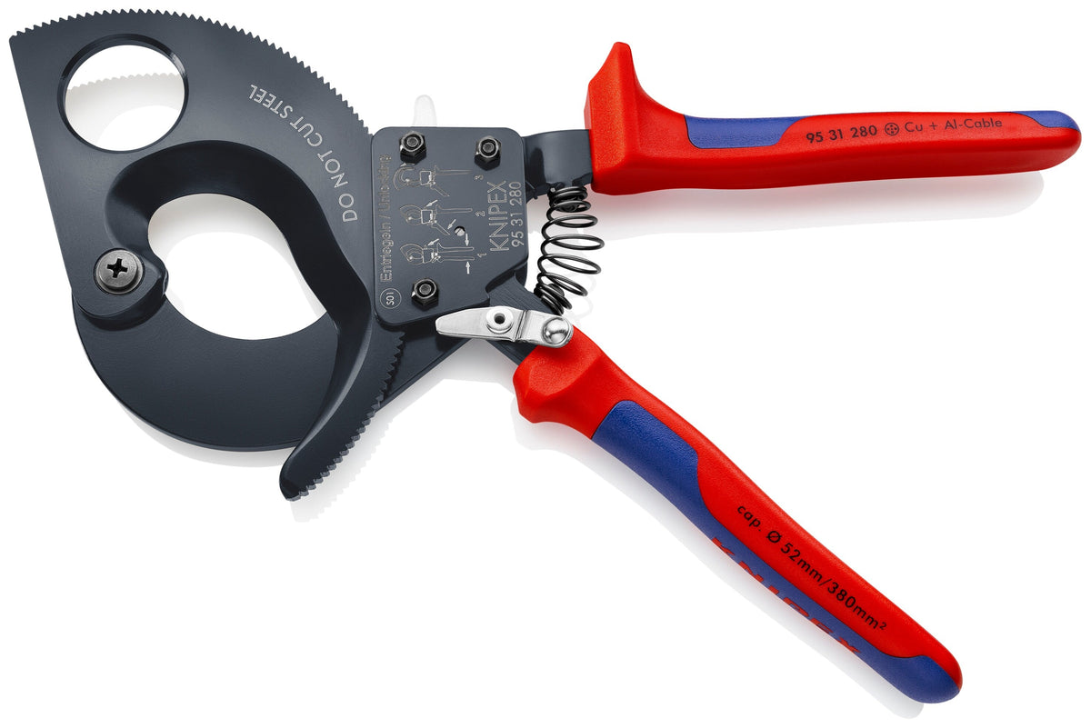 KNIPEX Ratchet Cable Cutting Pliers, 11 in