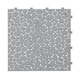 Bybafun 12-in x 12-in 60-Pack Gray Prefinished Vinyl/Plastic Deck Tile (60-sq ft)