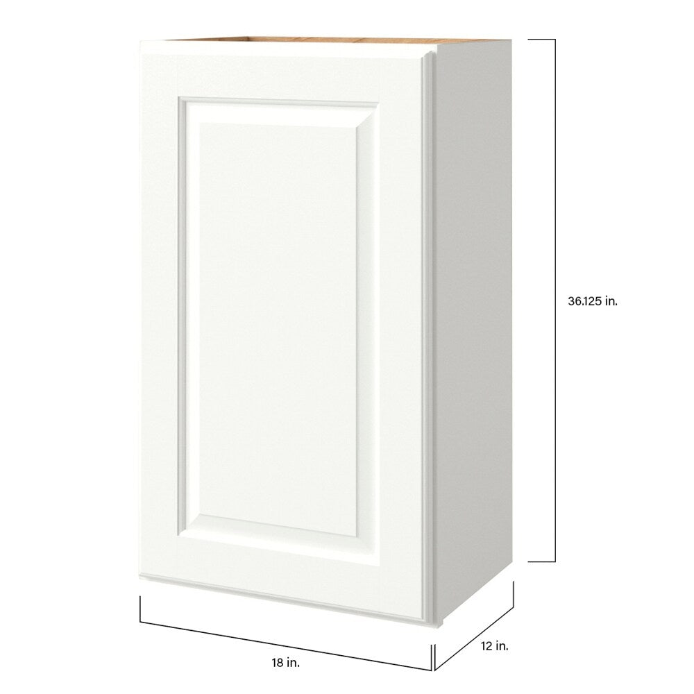 allen + roth Tilson 18-in W x 36.125-in H x 12-in D Linen Wall Fully Assembled Cabinet (Raised Panel Square Door Style)