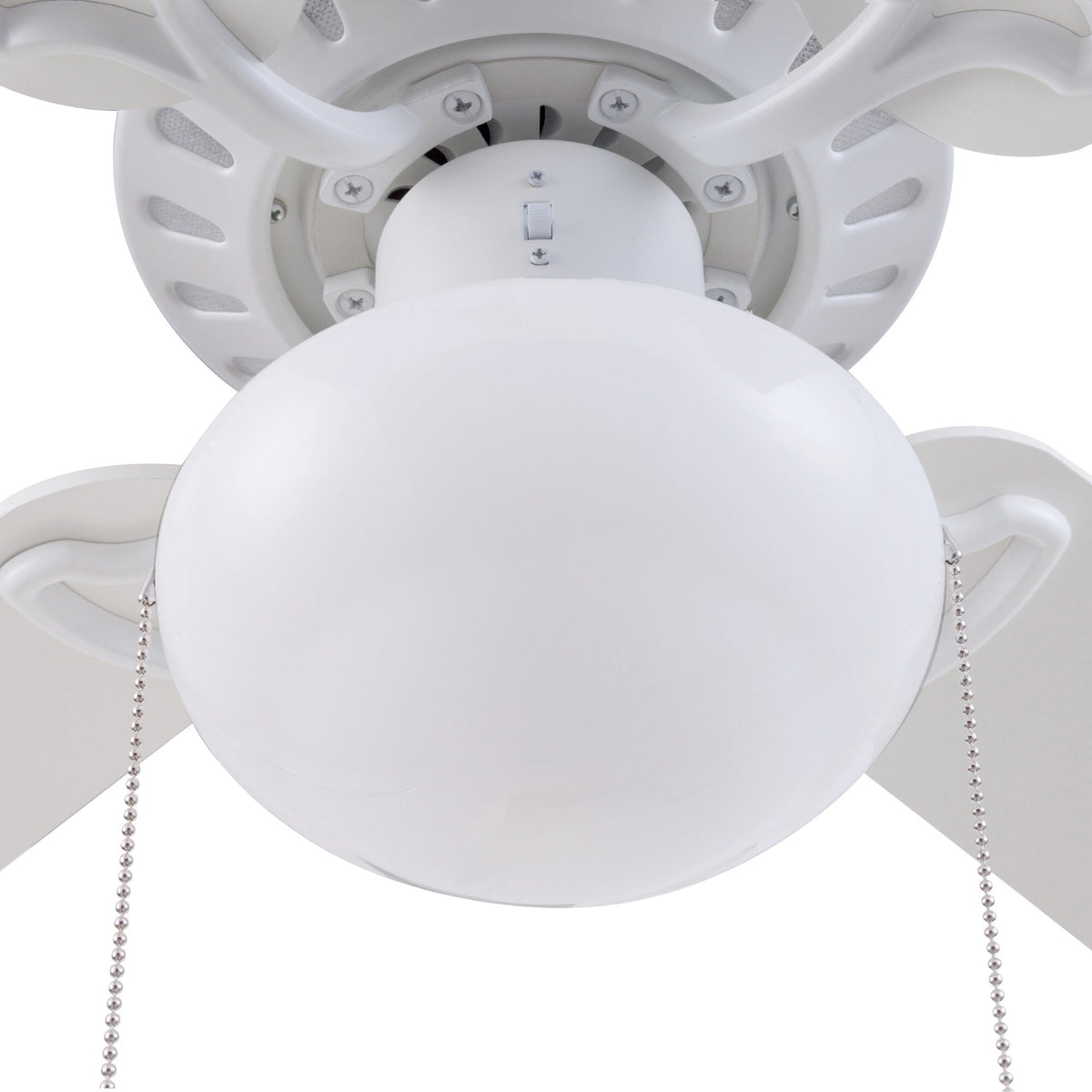 Harbor Breeze Armitage 42-in White LED Indoor Flush Mount Ceiling Fan with Light, 4-Blade