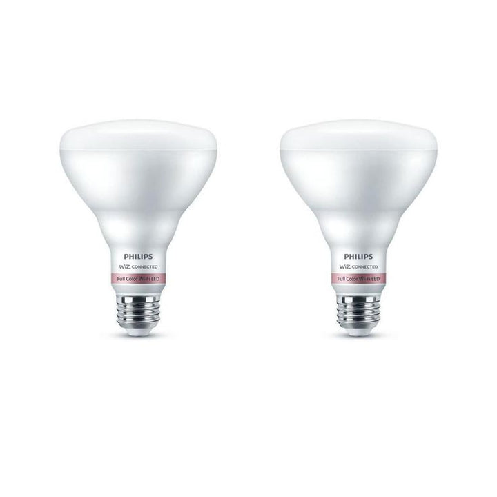 Philips Color and Tunable White BR30 LED 65-Watt Equivalent Dimmable Smart Wi-Fi Wiz Connected Wireless Light Bulb (2-Pack)