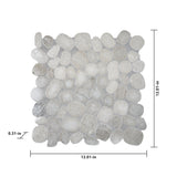 Satori Shoreside Mist 12-in x 12-in Honed Natural Stone Look Mosaic Floor and Wall Tile (1-sq. ft/ Piece)