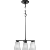 Progress Lighting Tanner 3-Light Matte Black Transitional Chandelier