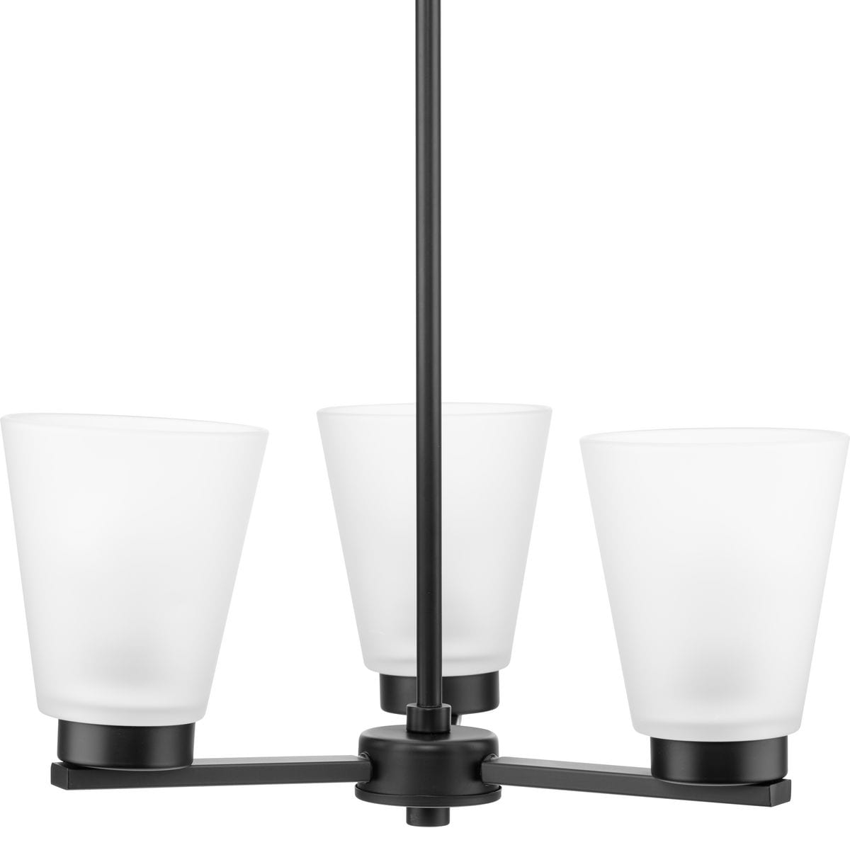 Progress Lighting Tanner 3-Light Matte Black Transitional Chandelier