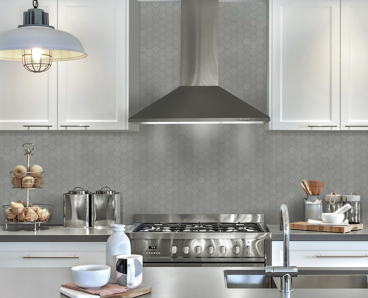 Satori Hudson Shadow 11-in x 12-in Unglazed Porcelain Hexagon Mosaic Floor and Wall Tile (0.93-sq. ft/ Piece)