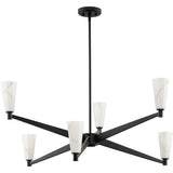 Progress Lighting Tosca 6-Light Matte Black Modern/Contemporary Chandelier