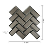 Satori Skylight Champagne 11-in x 11-in Mirrored Glass Patterned Mosaic Wall Tile (0.86-sq. ft/ Piece)