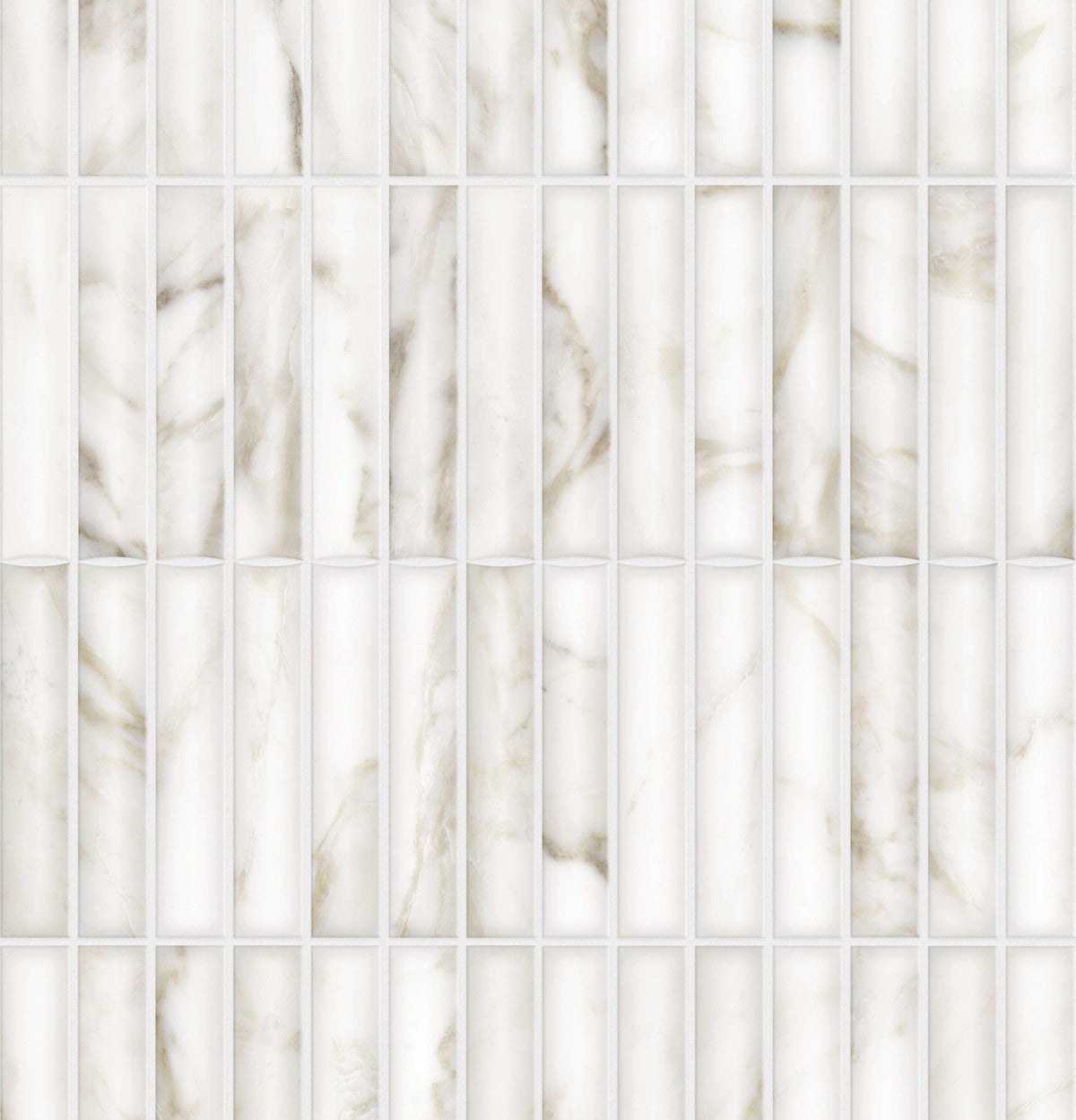 Satori Calacatta Lunar 11-in x 13-in Glazed Porcelain Marble Look Mosaic Wall Tile (0.84-sq. ft/ Piece)