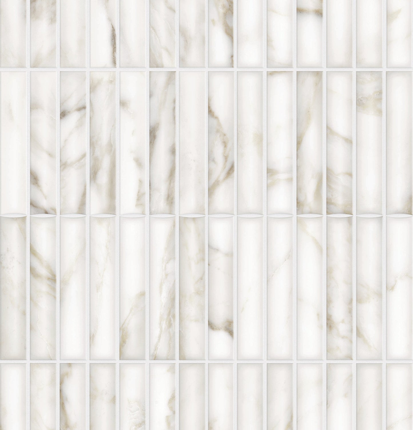 Satori Calacatta Lunar 11-in x 13-in Glazed Porcelain Marble Look Mosaic Wall Tile (0.84-sq. ft/ Piece)