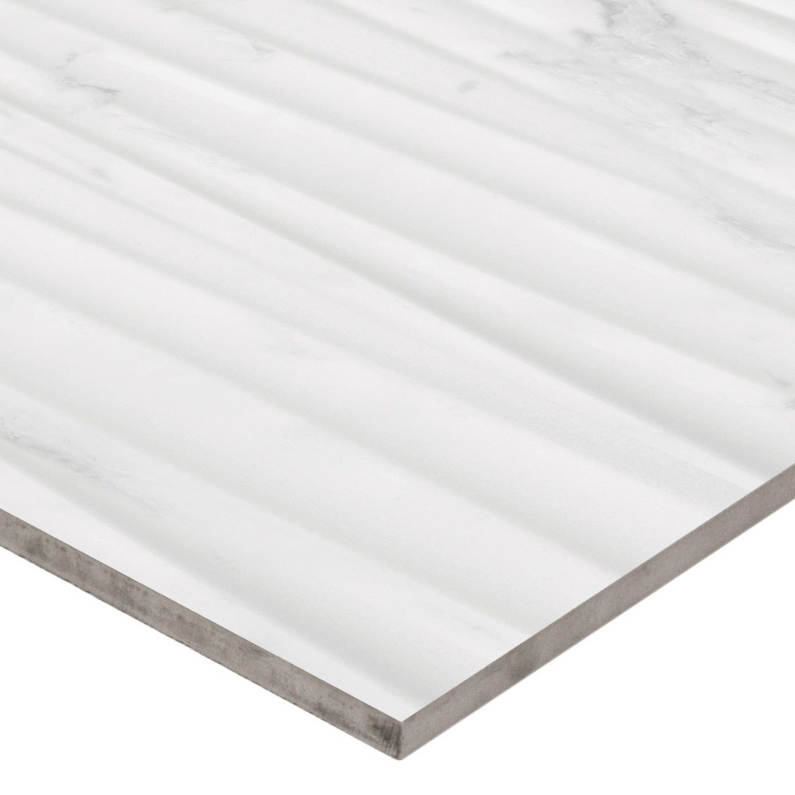 Satori Statuario Novello Motion 12-in x 24-in Glossy Ceramic Marble Look Wall Tile (1.93-sq. ft/ Piece)
