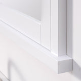 WELLFOR GRACE Solid Wood 26-in x 32-in Recessed Mount White Mirrored Soft Close Medicine Cabinet