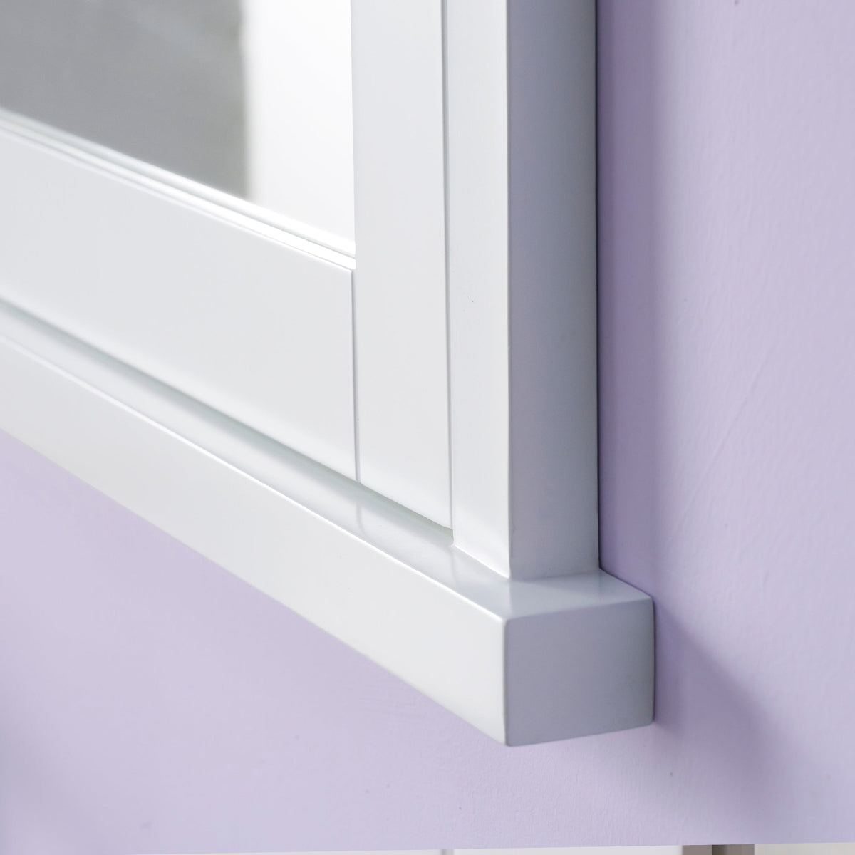 WELLFOR GRACE Solid Wood 48-in x 32-in Recessed Mount White Mirrored Soft Close Medicine Cabinet