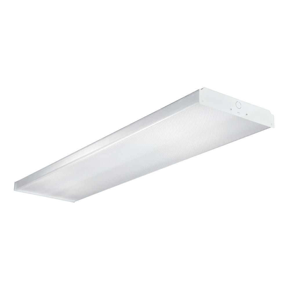 32-Watt 4-Light White Fluorescent Wraparound Flushmount Ceiling Light Fixture - Super Arbor